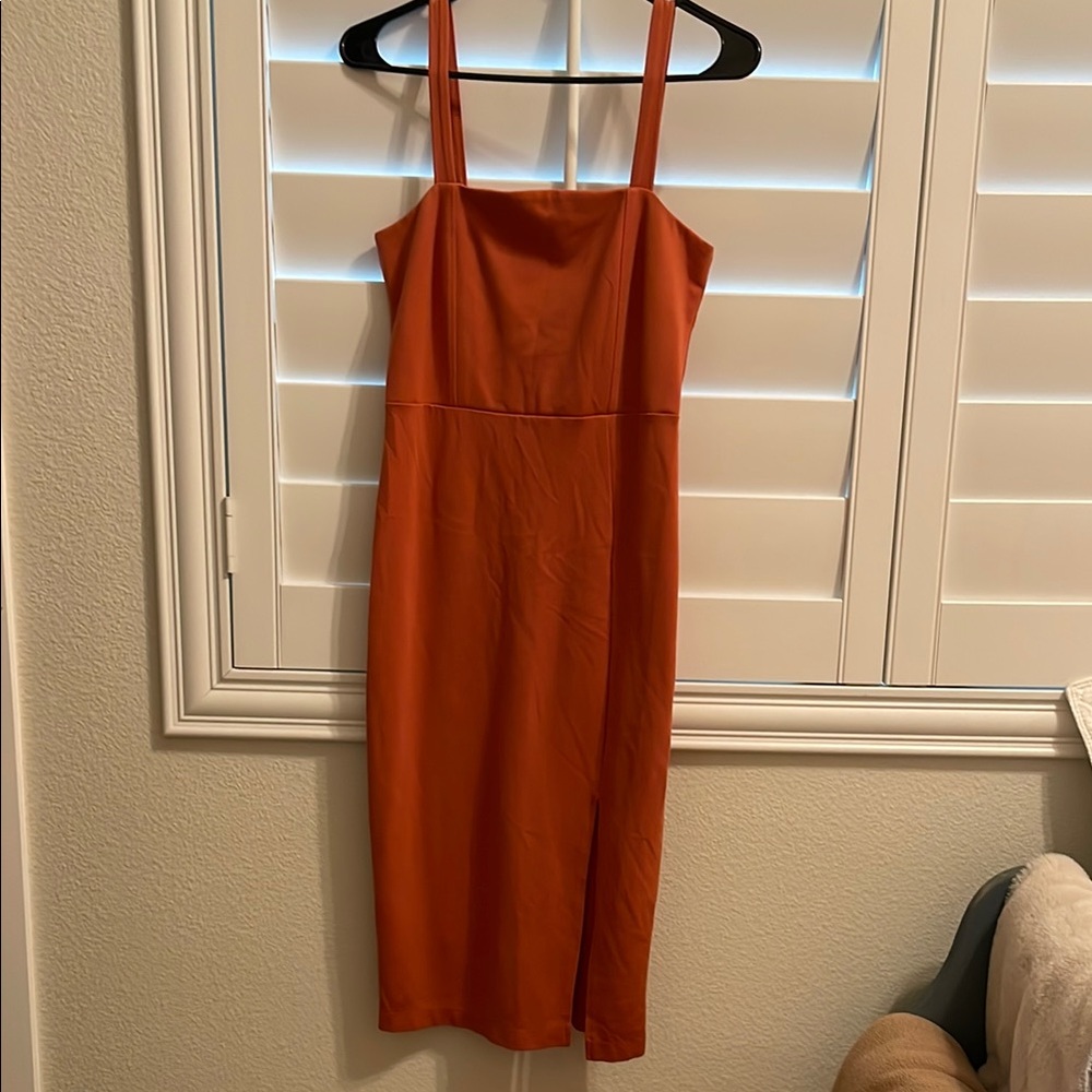 Form-fitting Orange Women's Dress